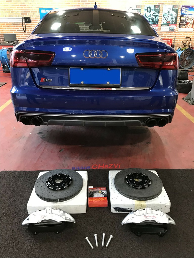 Dont only judge a car by it’s looking! Let’s have a glimpse at Audi S6 modifying its brakes with Brembo carbon ceramic brakes.